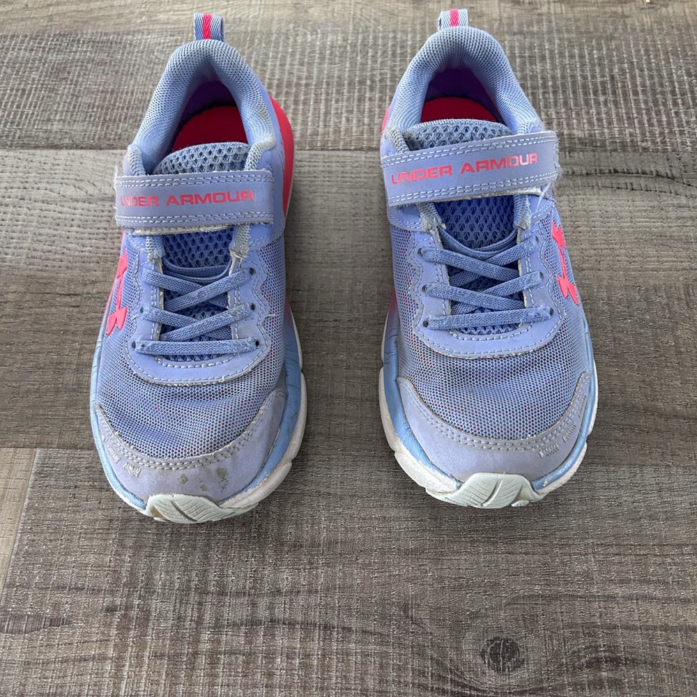 Under Armour Blue and Pink Sneakers with Velcro Strap